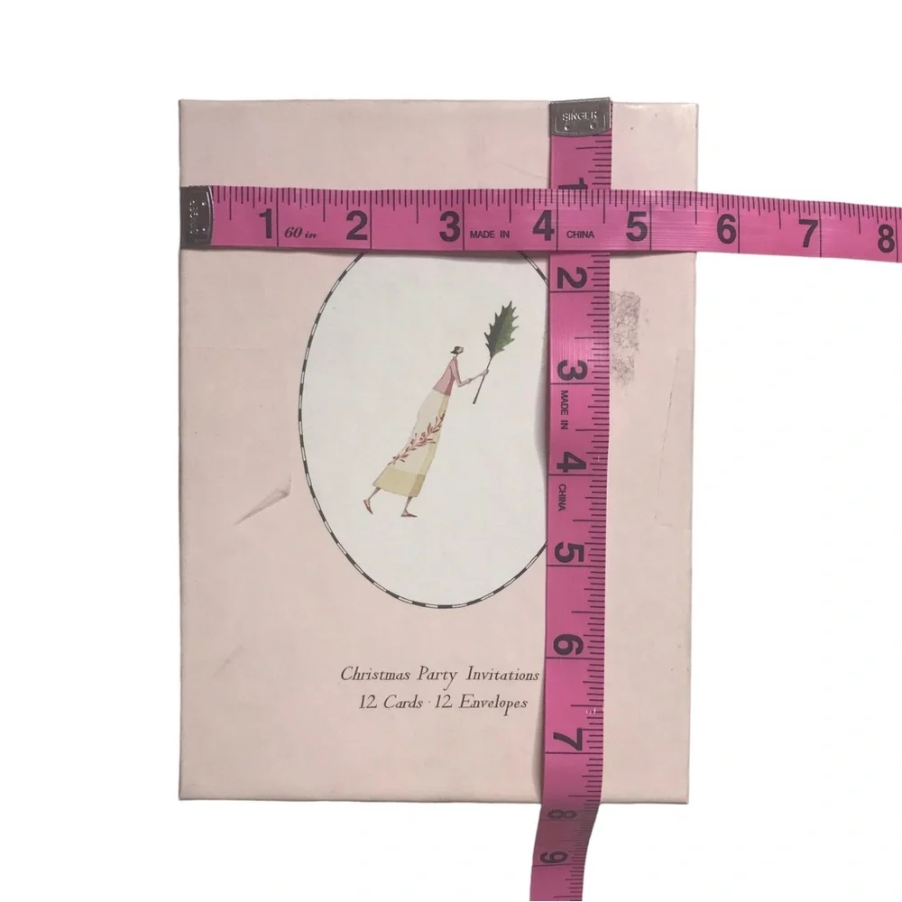 Vintage Christmas Party Invitations Laura Stoddart 12 Cards 12 Envelope 2001 YTK